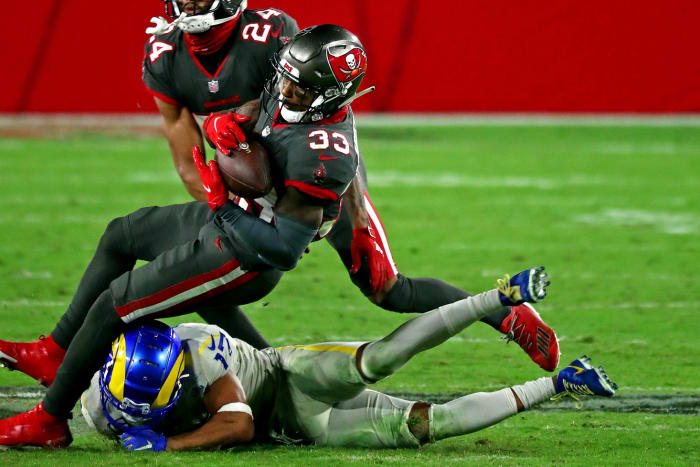 Tampa Bay Buccaneers safety Jordan Whitehead interception